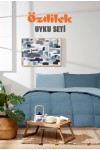 Özdilek Yorganlı Colourist Çift Kişilik Uyku Seti Aqua