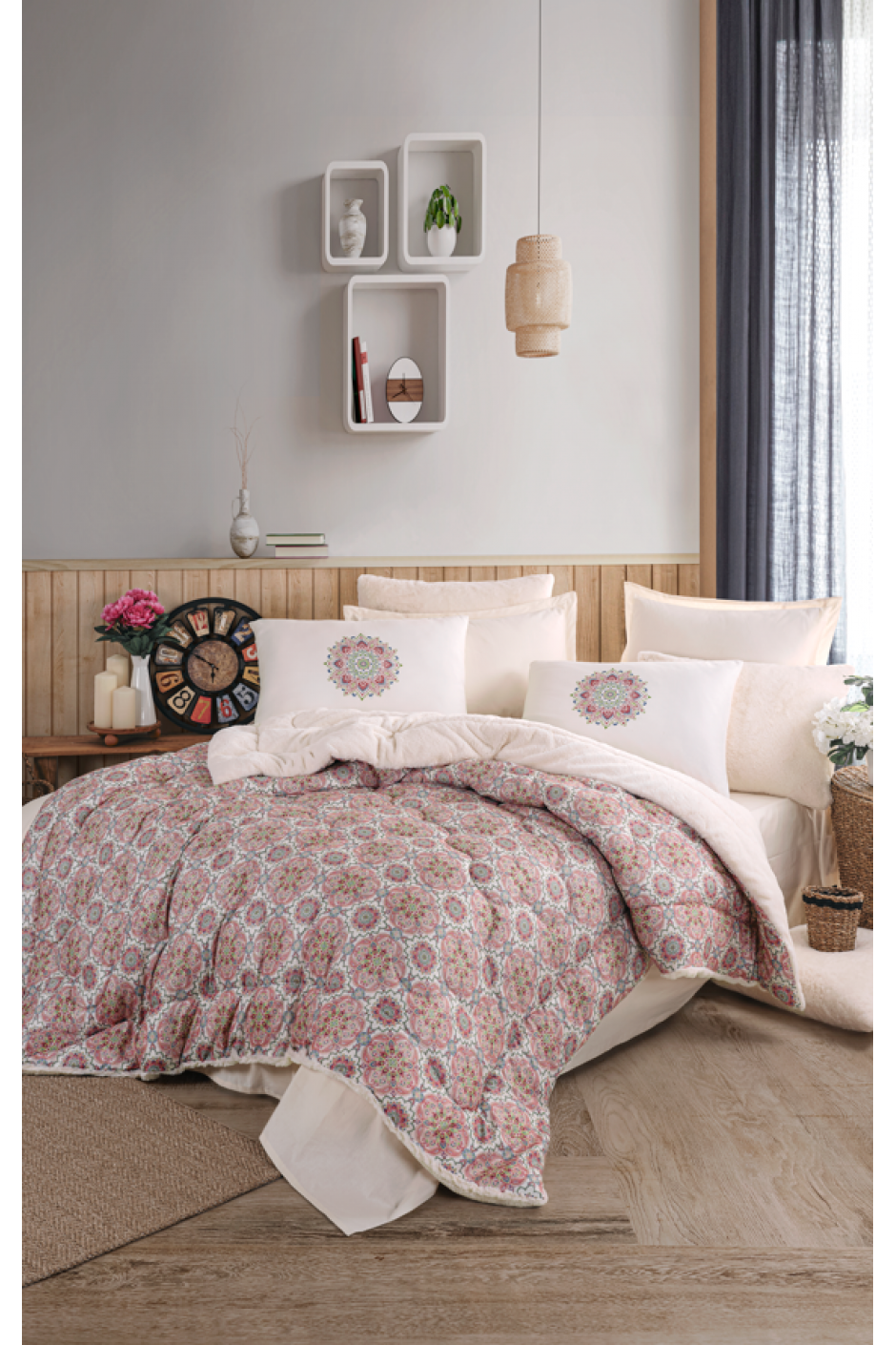 Colors Kadife Wellsoft Uyku Seti Çift Kişilik Mandala