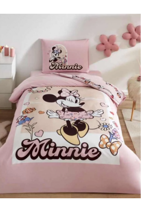 Özdilek Lisanslı Minnie Garden Tek Kişilik Nevresim Takımı Özdilek Lisanslı Minnie Garden Tek Kişilik Nevresim Takımı
