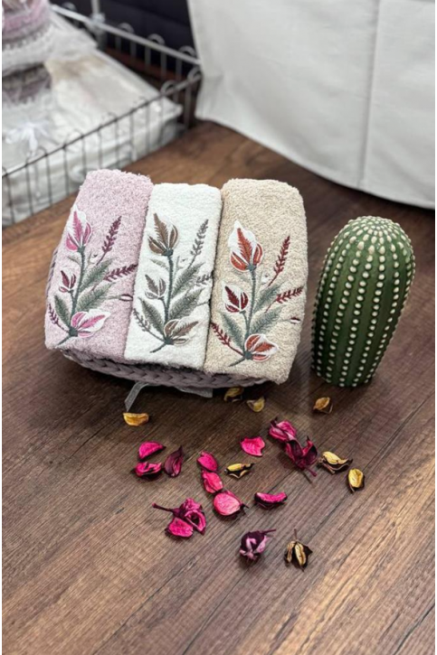 ÖRME SEPETLİ 3'LÜ MUTFAK HAVLU SETİ