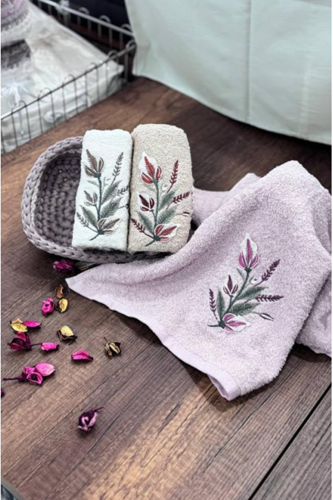 ÖRME SEPETLİ 3'LÜ MUTFAK HAVLU SETİ