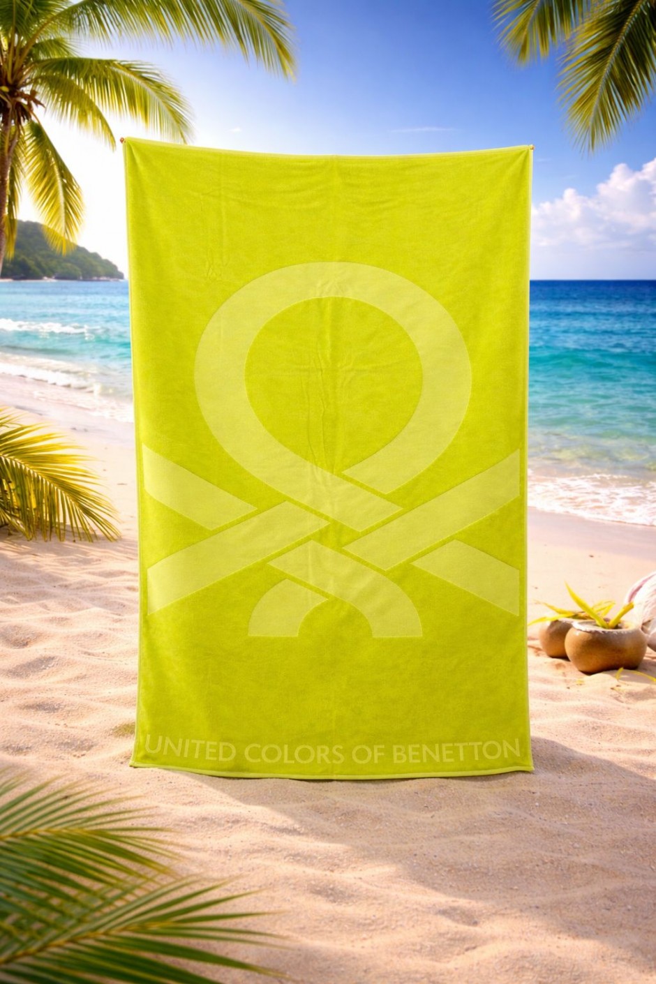 Outlet Plaj Havlusu Neon Yeşil 180x100cm