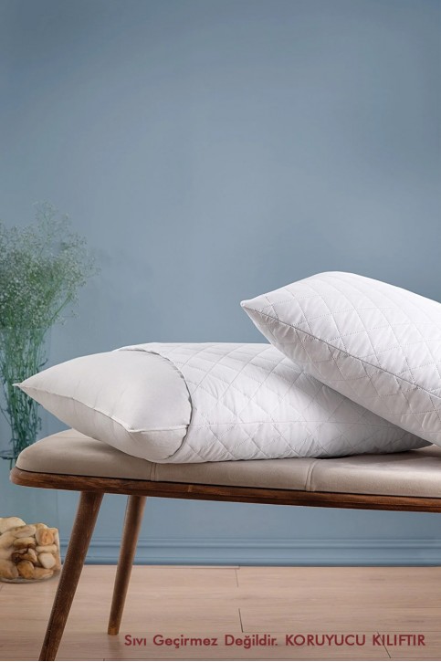 Kapitone Yastık Koruyucu Pamuk Yüzey 50x70 Kapitone Yastık Koruyucu Pamuk Yüzey 50x70